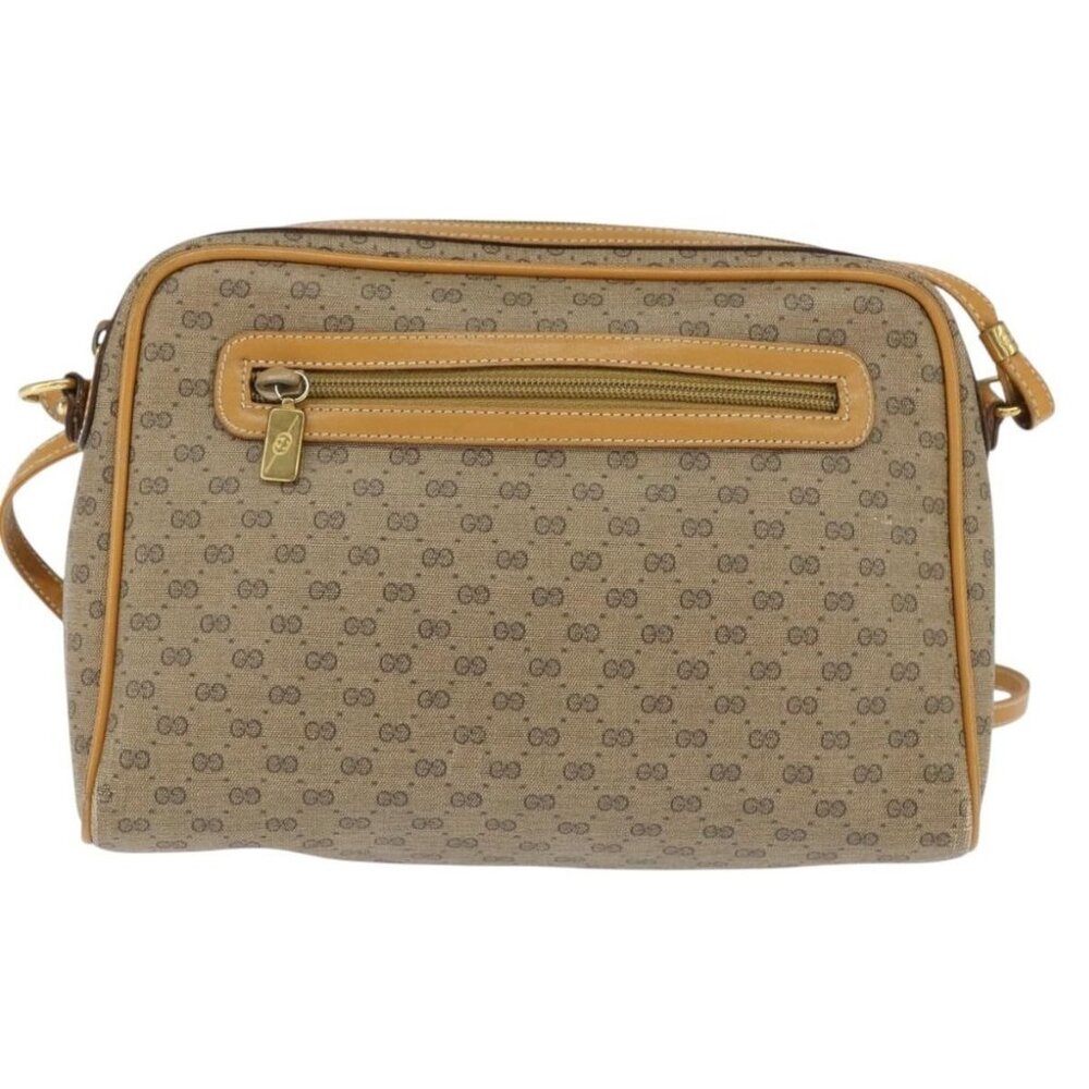 Authentic GUCCI Micro GG Supreme Shoulder Bag PVC Beige Gold 007 39 0014 - Picture 5 of 16